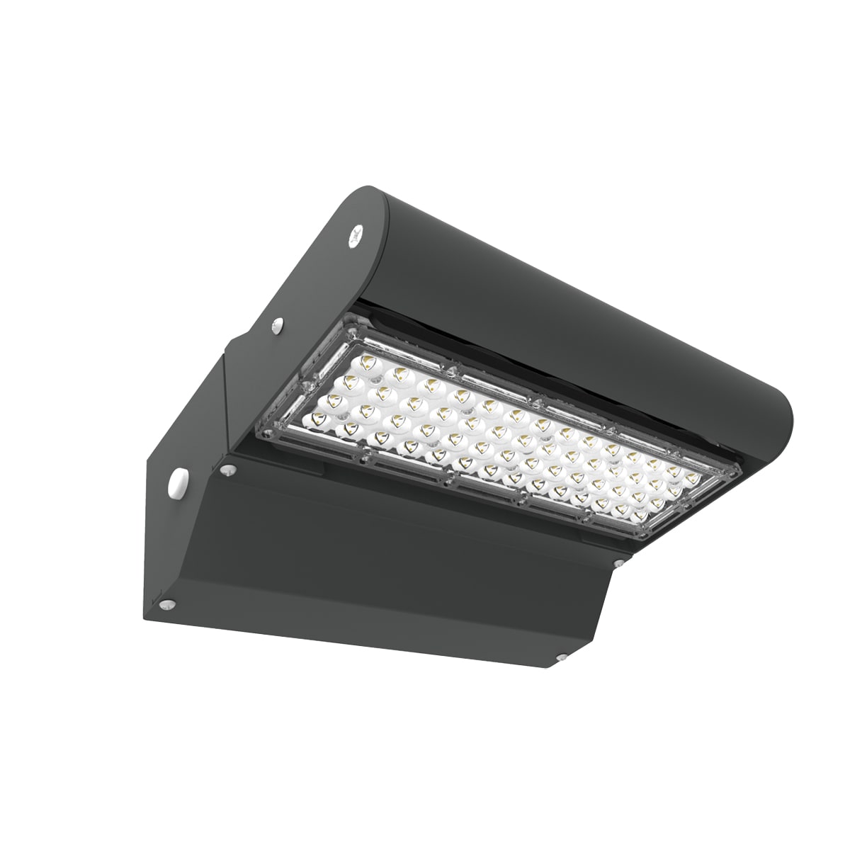5120 lm W/ Photocell 1-10V dimming Glass Refractor 40W LED Wall Pack 5000K 